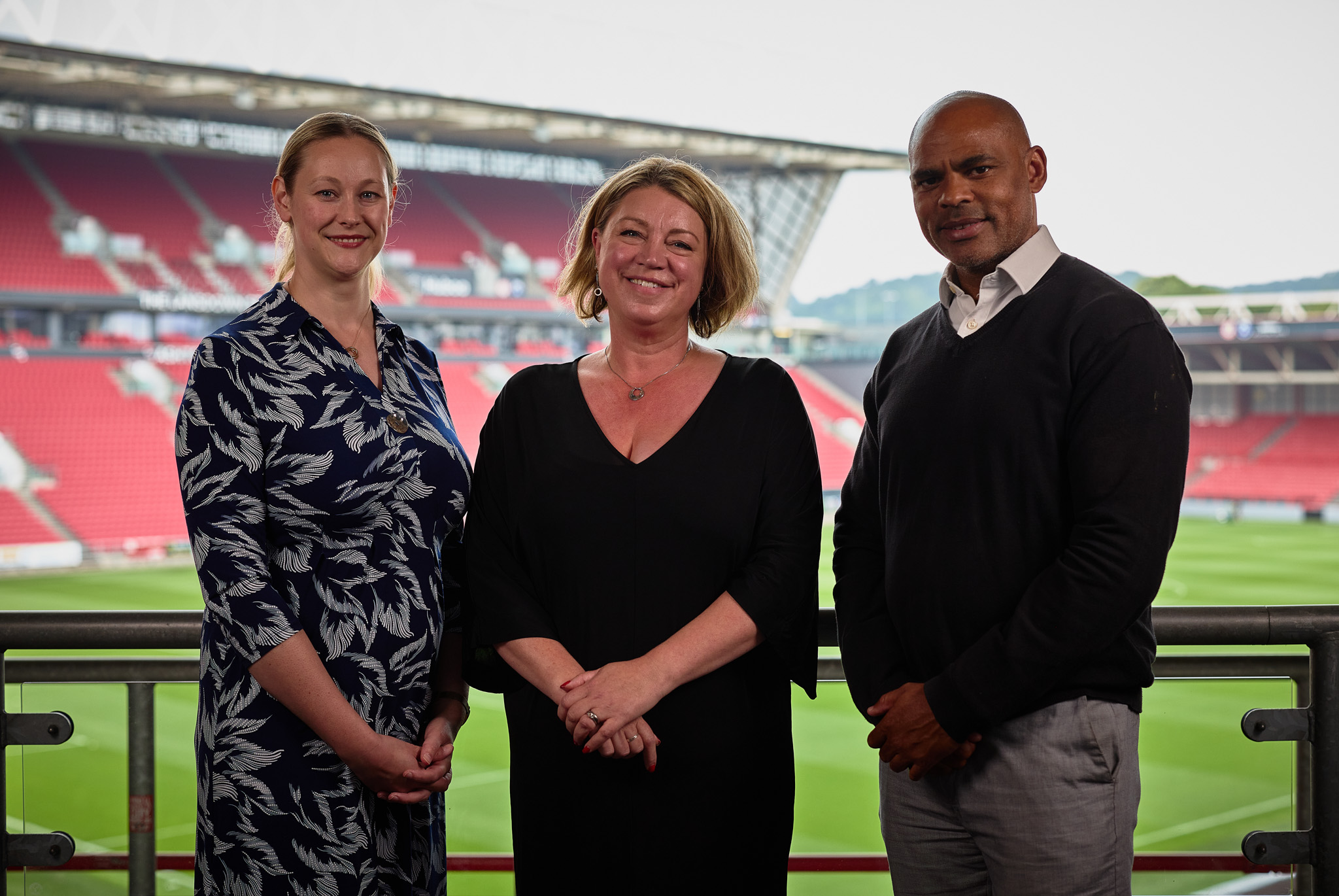 Jenny Hutchinson, Kathryn Davis and Marvin Rees credit: Ashton Gate / Fever Pitch